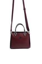 Silver & Polo SP1133 Kadın El Çantası Düz Bordo