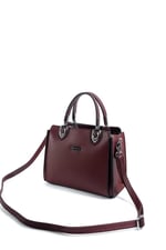 Silver & Polo SP1133 Kadın El Çantası Düz Bordo