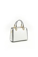 Silver & Polo SP1133 Kadın El Çantası Logolu Beyaz