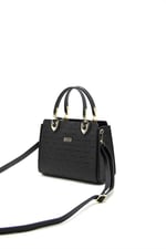 Silver & Polo SP1133 Kadın El Çantası Logolu Siyah