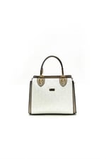 Silver & Polo SP1133 Kadın El Çantası Logolu Sedef-S.Nut