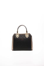Silver & Polo SP1133 Kadın El Çantası Logolu Siyah-S.Nut