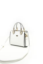 Silver & Polo SP1133 Kadın El Çantası Logolu Beyaz