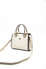 Silver & Polo SP1133 Kadın El Çantası Monogram Bej-Kum