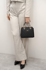 Silver & Polo SP1133 Kadın El Çantası Monogram Siyah