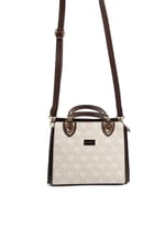Silver & Polo SP1133 Kadın El Çantası Monogram Taş-Kahve