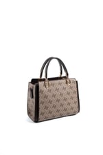 Silver & Polo SP1133 Kadın El Çantası Monogram Koyubej-Kahve