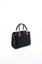 Silver & Polo SP1133 Kadın El Çantası Monogram Siyah