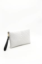 Silver & Polo SP1134 Kadın Portföy & Clutch Kapitone V Beyaz