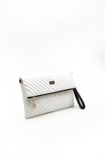 Silver & Polo SP1134 Kadın Portföy & Clutch Kapitone V Beyaz