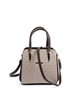 Silver & Polo SP1136 Kadın El Çantası Logolu Nut-Kahve
