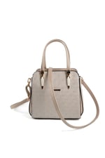 Silver & Polo SP1136 Kadın El Çantası Logolu Bej