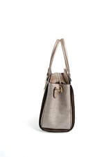 Silver & Polo SP1136 Kadın El Çantası Logolu Bej