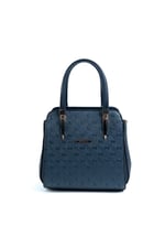 Silver & Polo SP1136 Kadın El Çantası Logolu Lacivert
