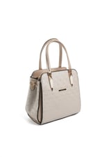 Silver & Polo SP1136 Kadın El Çantası Logolu Bej