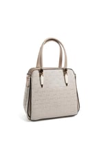 Silver & Polo SP1136 Kadın El Çantası Logolu Bej