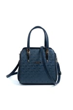 Silver & Polo SP1136 Kadın El Çantası Logolu Lacivert