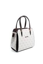 Silver & Polo SP1136 Kadın El Çantası Monogram Bej-Kahve