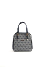 Silver & Polo SP1136 Kadın El Çantası Monogram Gri-Lacivert
