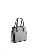 Silver & Polo SP1136 Kadın El Çantası Monogram Gri-Lacivert