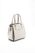 Silver & Polo SP1136 Kadın El Çantası Monogram Bej-Kum