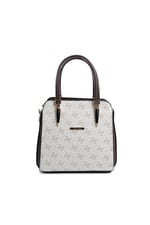 Silver & Polo SP1136 Kadın El Çantası Monogram Bej-Kahve