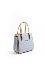 Silver & Polo SP1136 Kadın El Çantası Monogram Mavi-Ten