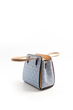 Silver & Polo SP1136 Kadın El Çantası Monogram Mavi-Ten