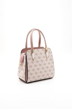 Silver & Polo SP1136 Kadın El Çantası Monogram Pembe-Somon