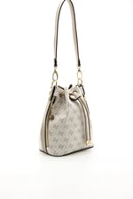 Silver & Polo SP1137 Kadın Omuz Çantası Monogram Bej-Kum