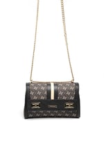 Silver & Polo SP1139 Kadın Çapraz Çanta Monogram Füme-Siyah