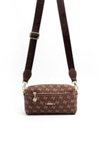 Silver & Polo SP1142 Kadın Çapraz Çanta Monogram Kahve