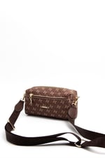 Silver & Polo SP1142 Kadın Çapraz Çanta Monogram Kahve
