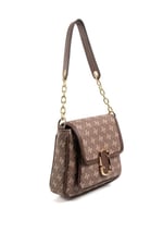 Silver & Polo SP1147 Kadın Omuz Çantası Monogram Kahve