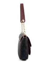 Silver & Polo SP1147 Kadın Omuz Çantası Monogram Siyah-Bordo