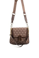 Silver & Polo SP1147 Kadın Omuz Çantası Monogram Kahve