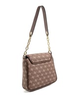 Silver & Polo SP1147 Kadın Omuz Çantası Monogram Kahve