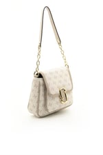 Silver & Polo SP1147 Kadın Omuz Çantası Monogram Bej-Kum