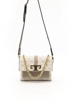 Silver & Polo SP1148 Kadın Çapraz Çanta Monogram Bej-Kum