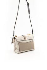Silver & Polo SP1148 Kadın Çapraz Çanta Monogram Bej-Kum