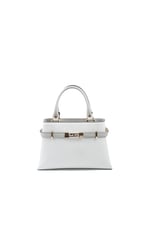 Silver & Polo SP1149 Kadın El Çantası Logolu Beyaz-A.Gri