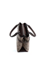 Silver & Polo SP1149 Kadın El Çantası Monogram Koyubej-Kahve