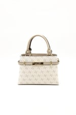Silver & Polo SP1149 Kadın El Çantası Monogram Bej-Kum