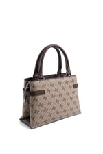 Silver & Polo SP1149 Kadın El Çantası Monogram Koyubej-Kahve