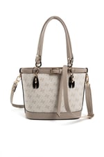 Silver & Polo SP1155 Kadın El Çantası Monogram Bej-Kum