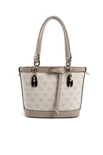 Silver & Polo SP1155 Kadın El Çantası Monogram Bej-Kum