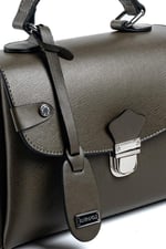 Silver & Polo SP1159 Kadın El Çantası Düz Zeytuni