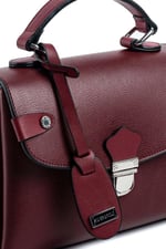 Silver & Polo SP1159 Kadın El Çantası Düz Bordo