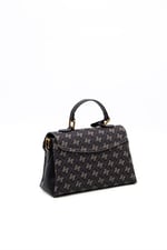 Silver & Polo SP1159 Kadın El Çantası Monogram Füme-Siyah