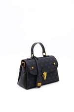 Silver & Polo SP1159 Kadın El Çantası Monogram Siyah
